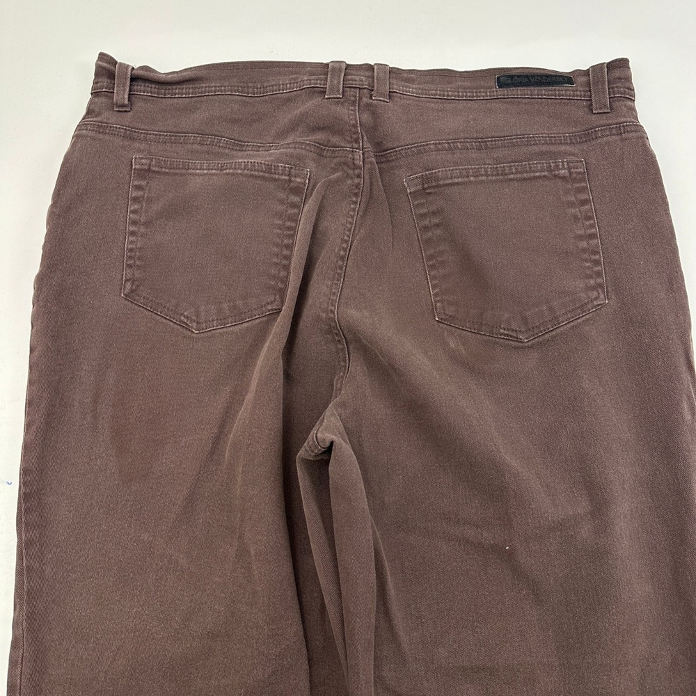 Gloria Vanderbilt Amanda Jeans Womens 18W Brown Tapered High Rise Stretch Denim - Picture 5 of 5